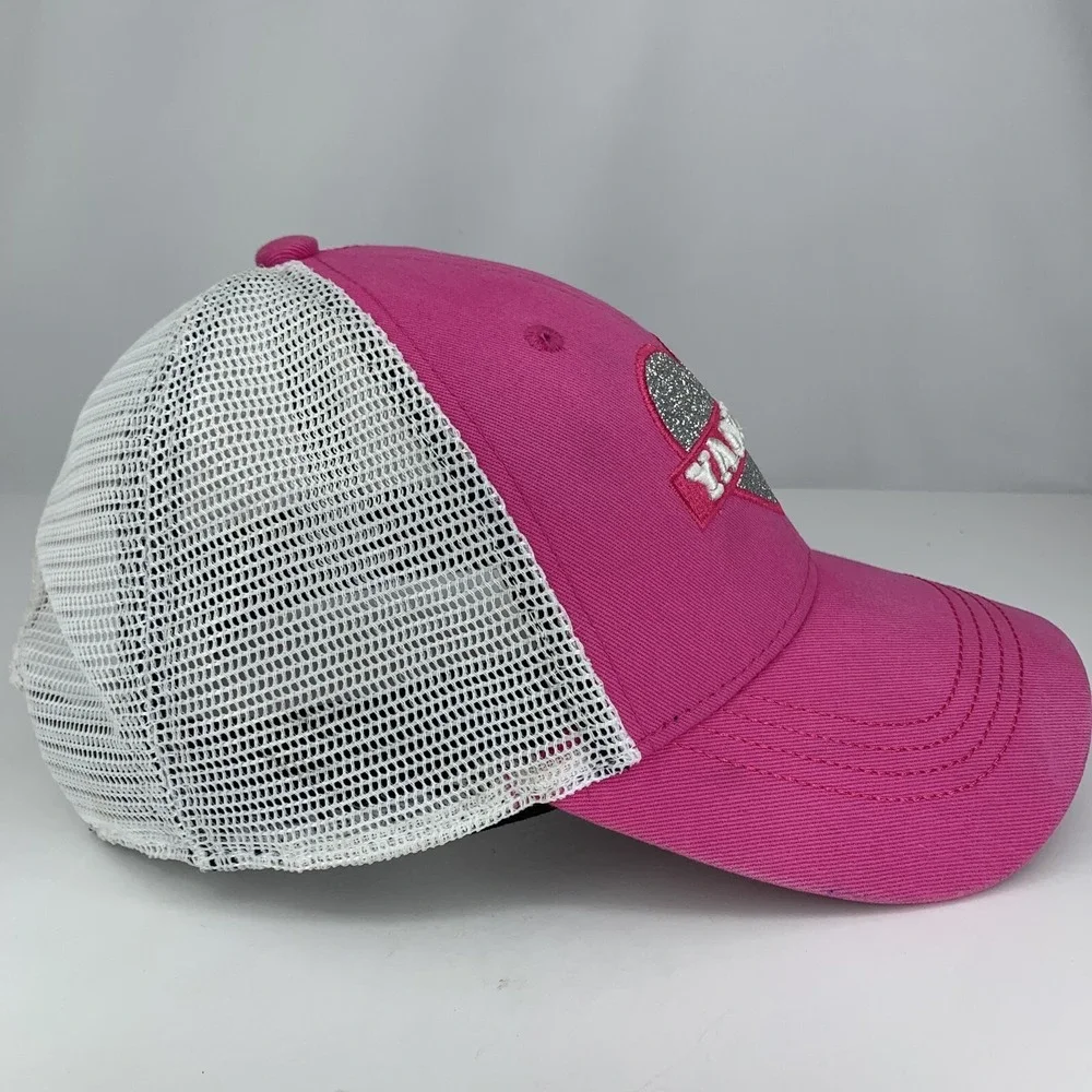 New York Yankees NY Hat YOUTH Sparkle Heart '47 Snapback Mesh MLB Baseball Cap